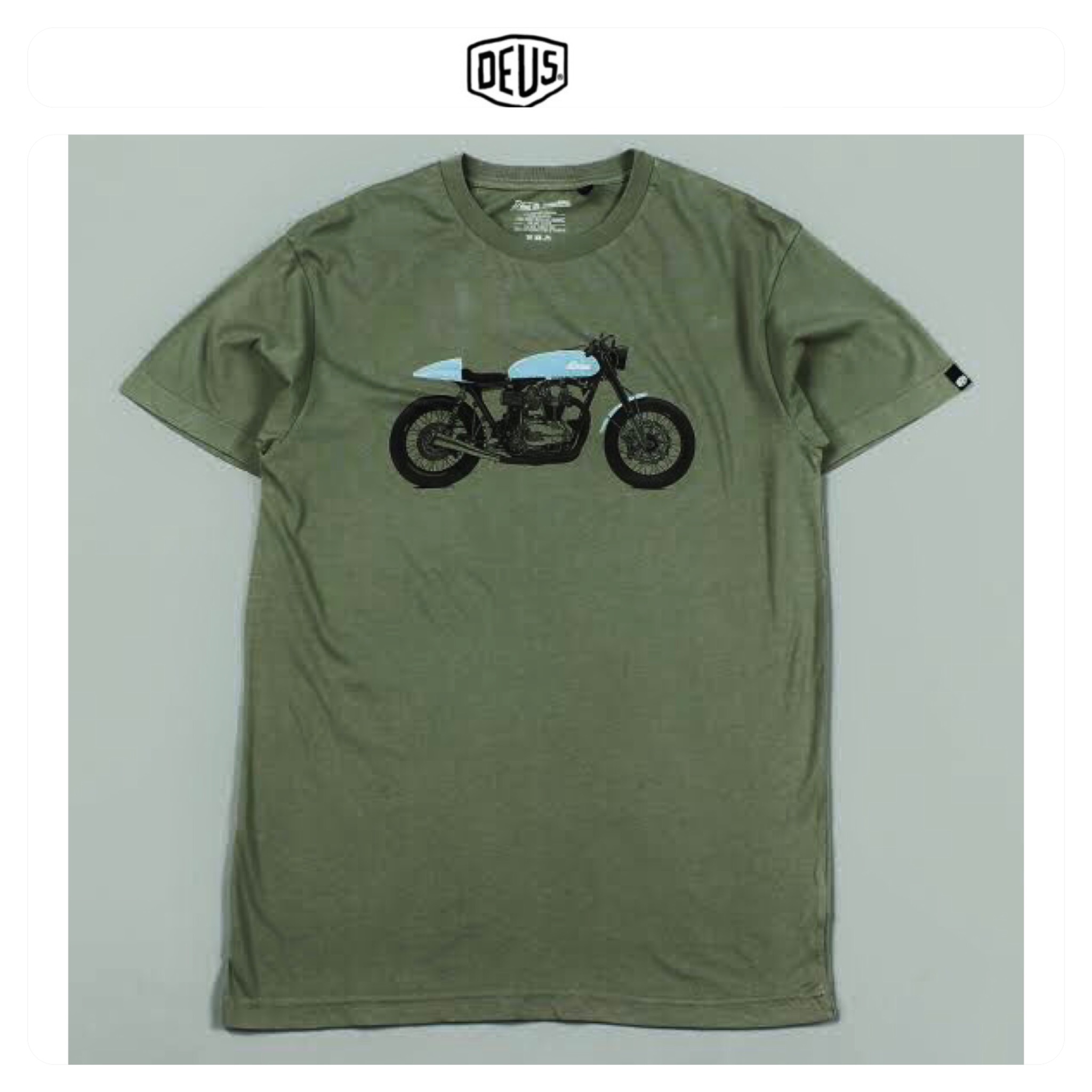 Deus เสื้อยืดแขนยาว คอกลม เสื้อ สีเทาดำ ผู้ชาย แบรนด์ DEUS แท้ คะ Size XL สำเนา สำเนา เขียวเทา