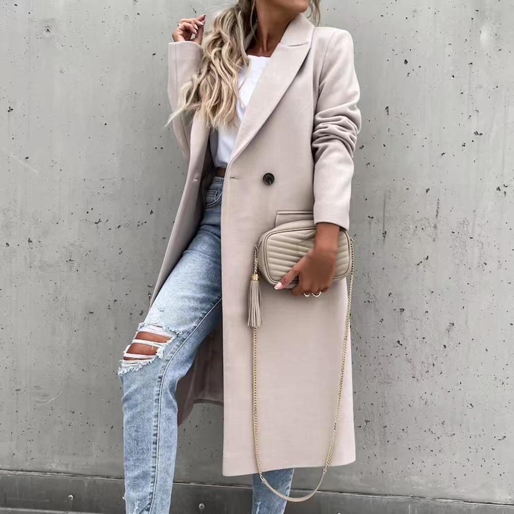 เสื้อโค้ทวูล Trench coat เสื้อโค้ทเฟอร์ โค้ทสักหลาดสีเทาอ่อน แบรนด์ RAY CASSIN