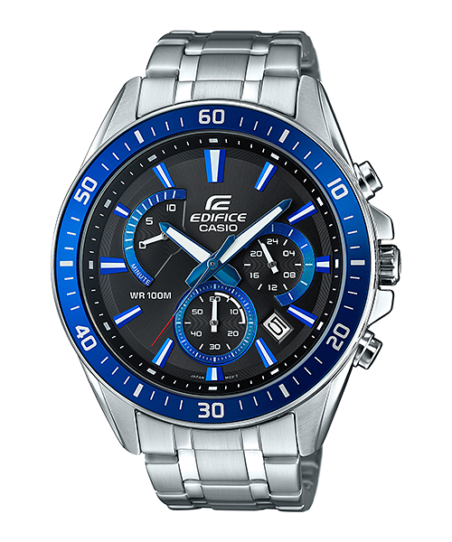CASIO EDIFICE นาฬิกาข้อมือ นาฬิกากันน้ำ นาฬิกาของแท้ ประกันศูนย์ CMG 1 ปี รุ่น EFR-552D-1A2 นาฬิกาสีเงิน