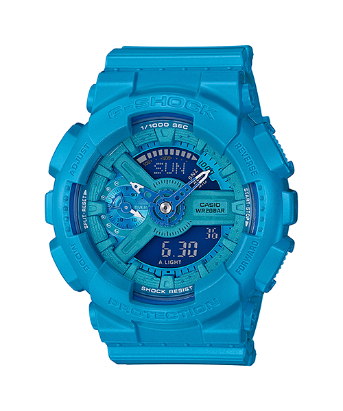 CASIO G-SHOCK นาฬิกาข้อมือ นาฬิกากันน้ำ นาฬิกาของแท้ ประกันศูนย์ CMG 1 ปี รุ่น GMA-S110VC-2A นาฬิกาสีฟ้า