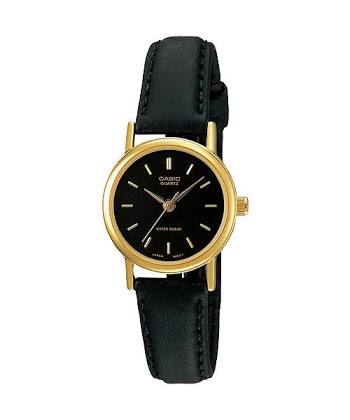 CASIO นาฬิกาคาสิโอ นาฬิกาข้อมือ นาฬิกากันน้ำ นาฬิกาของแท้ ประกันศูนย์ CMG 1 ปี รุ่น LTP-1095Q-1A นาฬิกาสีดำ