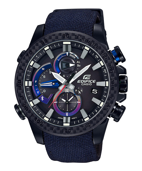CASIO EDIFICE นาฬิกาข้อมือ นาฬิกากันน้ำ นาฬิกาของแท้ ประกันศูนย์ CMG 1 ปี รุ่น EQB-800TR-1 นาฬิกาสีดำ