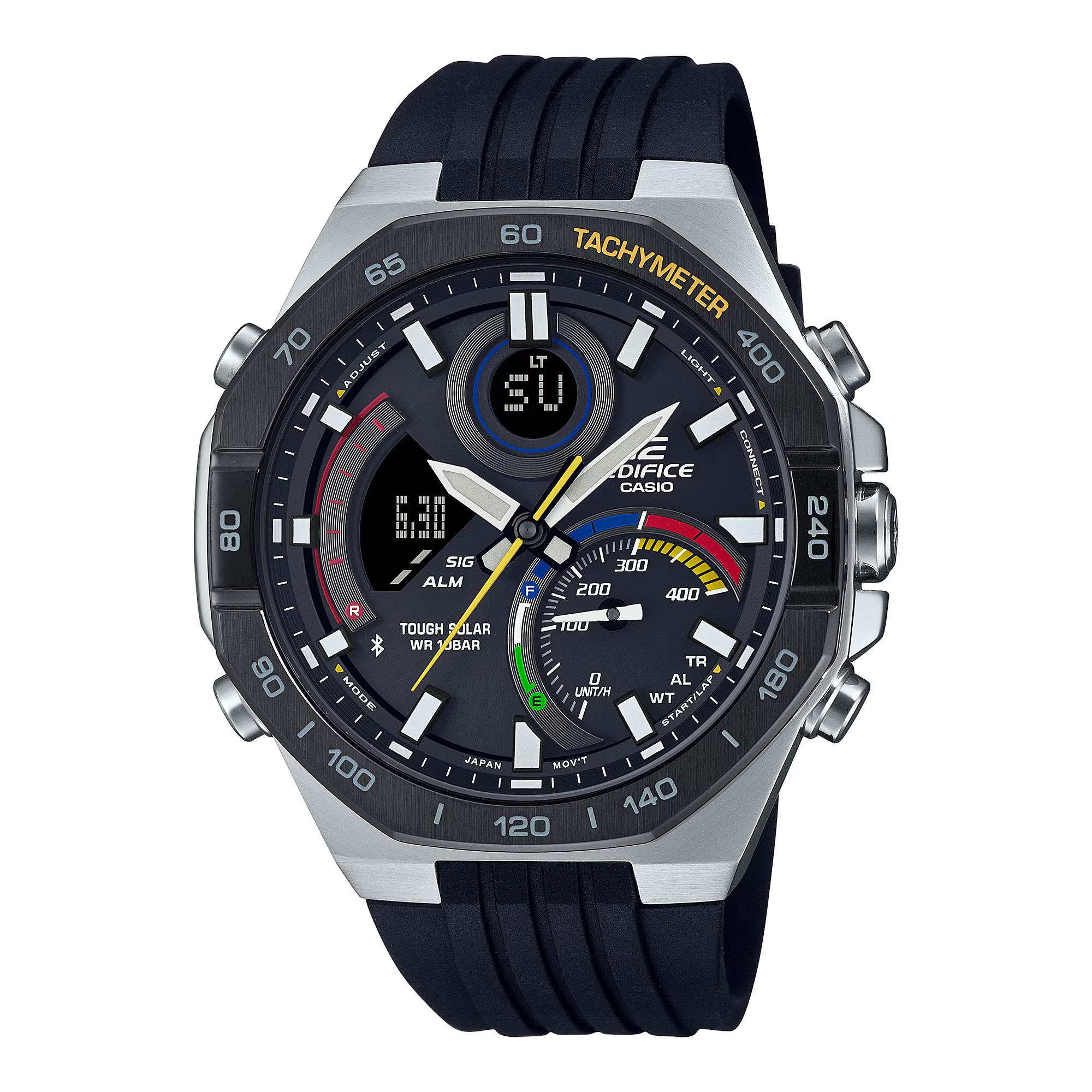 CASIO MID YEAR SALE EDIFICE นาฬิกาข้อมือ นาฬิกากันน้ำ นาฬิกาของแท้ ประกันศูนย์ CMG 1 ปี รุ่น ECB-950MP-1A นาฬิกาสีดำ