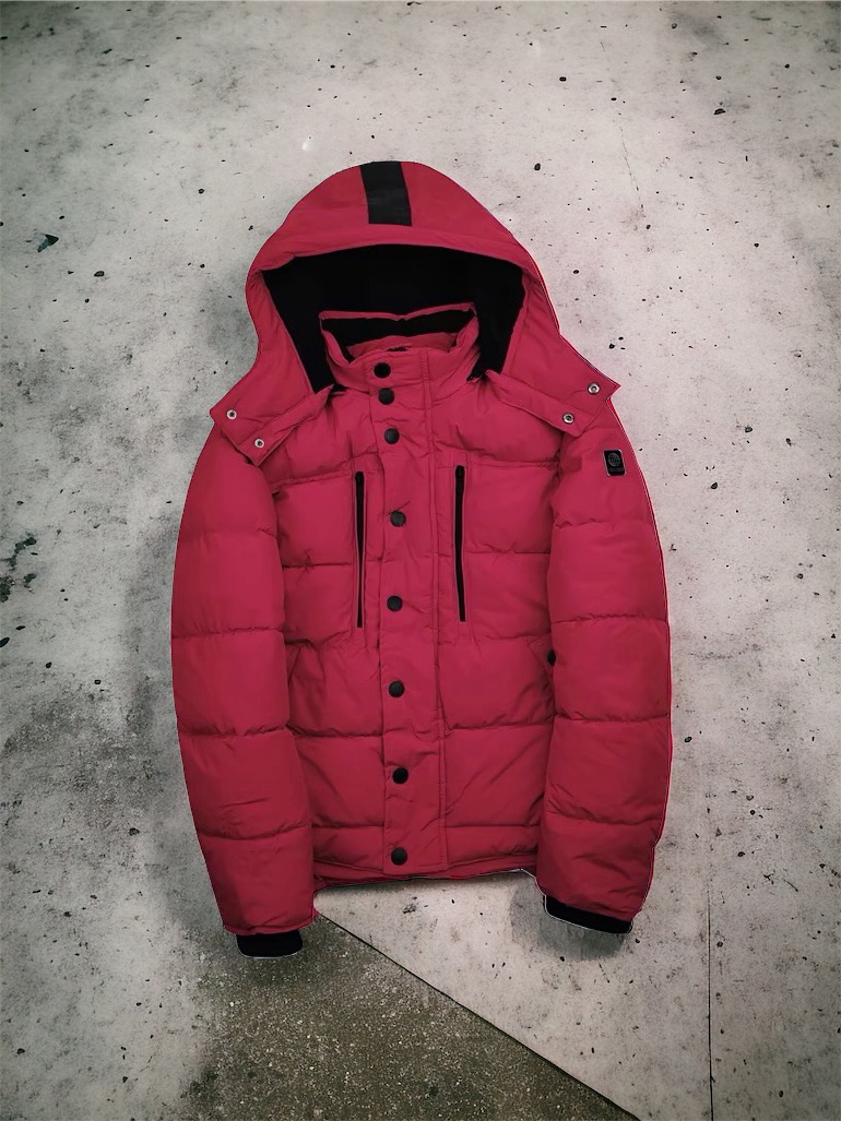 เสื้อกันหนาว เสื้อฮู้ดเฟอร์ บุนวมอุ่น สีขาว แบรนด์ SMOG (padded puffer coat ขาว
