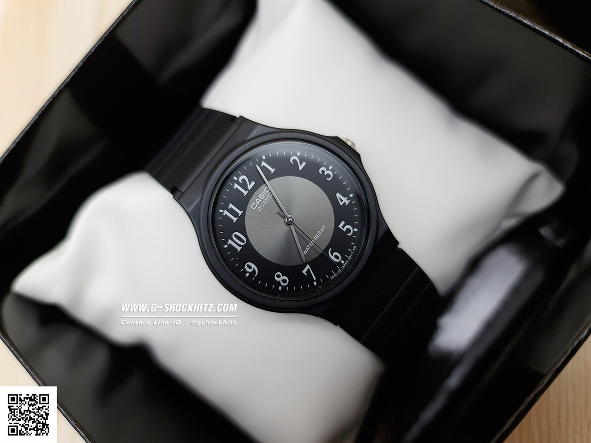 CASIO นาฬิกาคาสิโอ นาฬิกาข้อมือ นาฬิกากันน้ำ นาฬิกาของแท้ ประกันศูนย์ CMG 1 ปี รุ่น MQ-24-1B3 นาฬิกาสีดำ