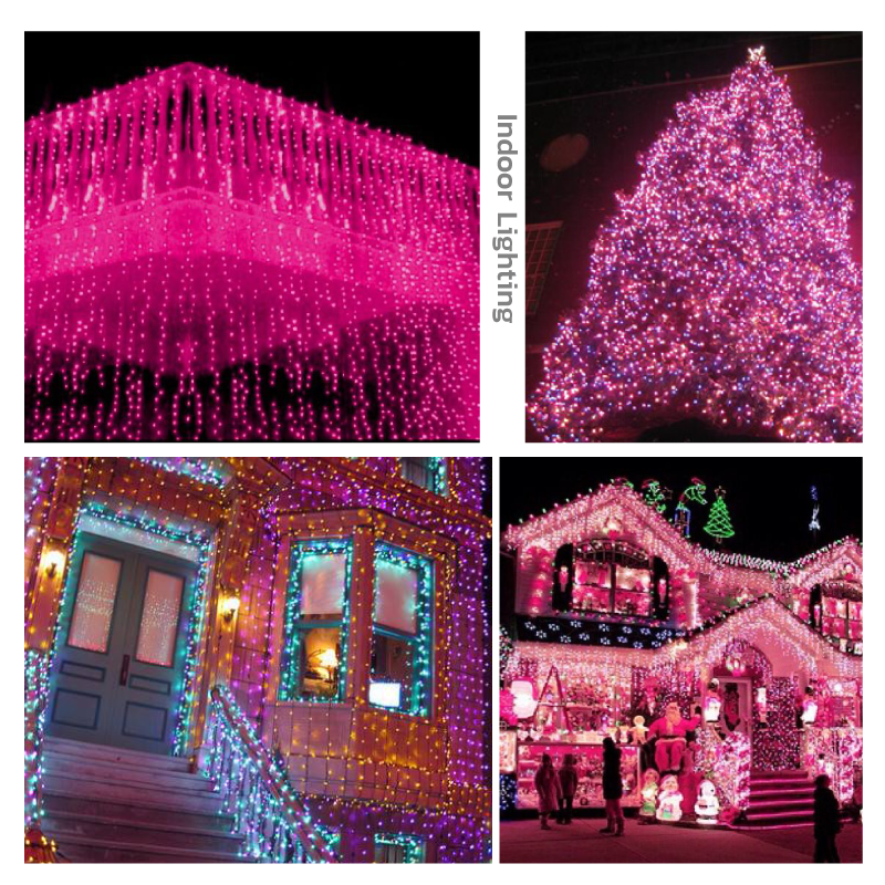 ไฟไม่กระพริบ LED สีชมพู ไฟประดับตกแต่ง