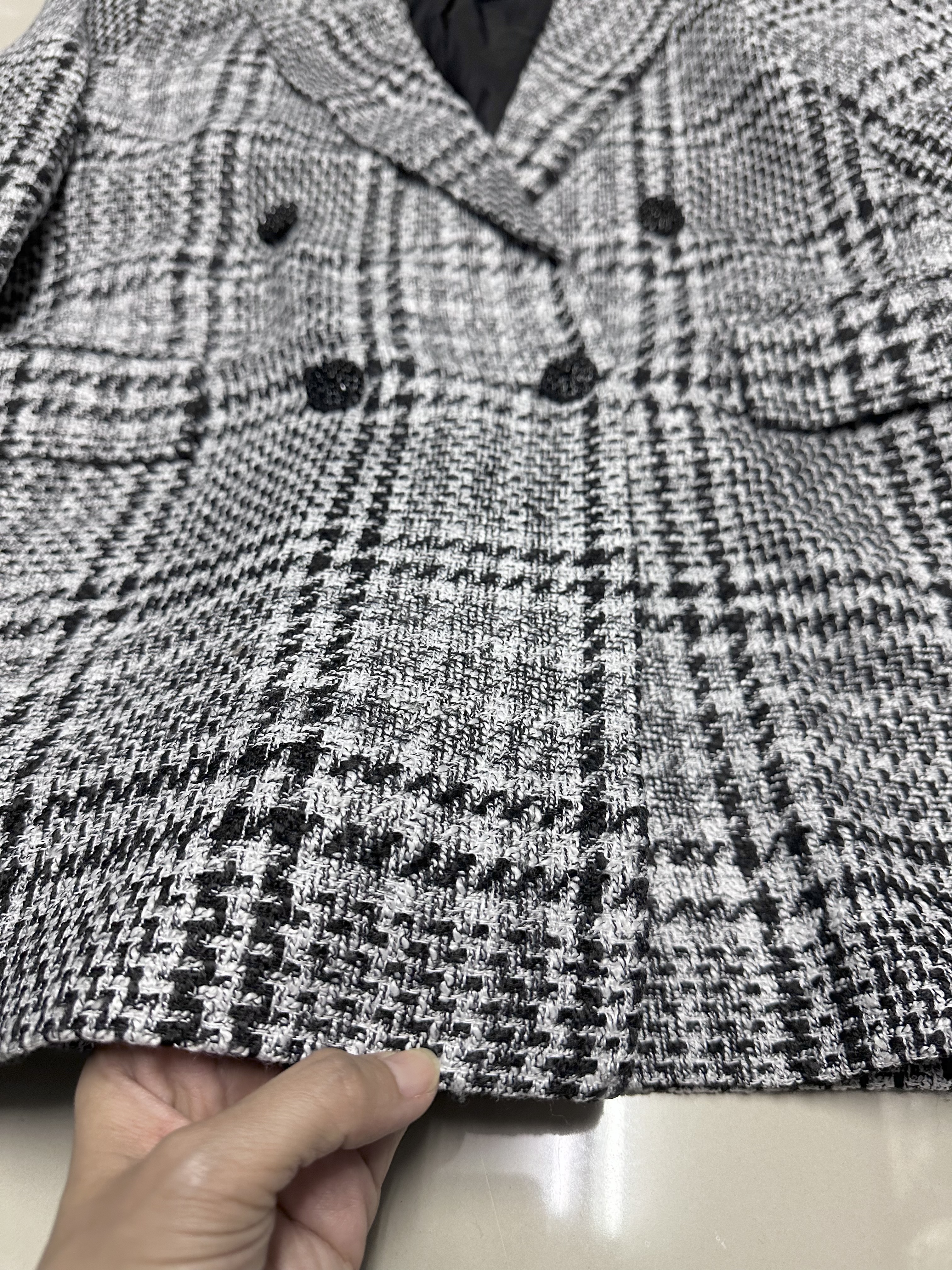 เสื้อนอก เสื้อคลุม ทรงสูท ลายตารางเทาดำ เสื้อคลุม เบลเซอร์ Blazer check ❄️แบรนด์✨Pimkie✨ แท้💯% แบรนด์ PIMKIEสำเนา