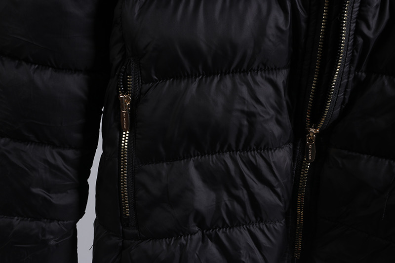 D by design เสื้อกันหนาว เสื้อฮู้ดเฟอร์ บุนวมอุ่น แบรนด์ D by design (padded puffer ดำ