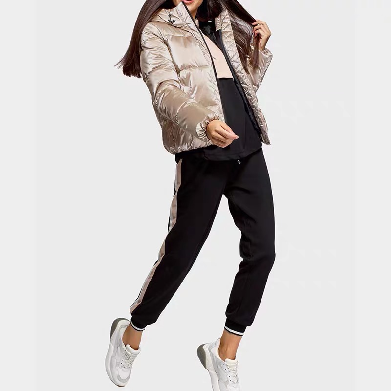 Oodji เสื้อกันหนาว เสื้อฮู้ด บุนวมอุ่น สีแชมเปญ แบรนด์ Oodji Ultra (padded puffer coAt