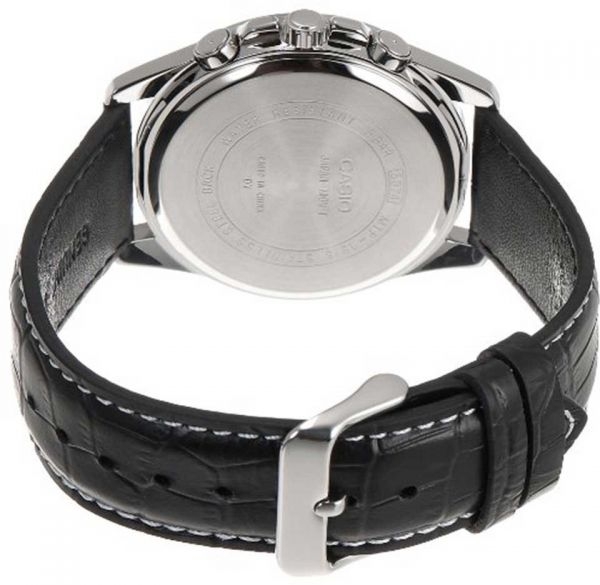 CASIO นาฬิกาคาสิโอ นาฬิกาข้อมือ นาฬิกากันน้ำ นาฬิกาของแท้ ประกันศูนย์ CMG 1 ปี รุ่น MTP-1375L-1A นาฬิกาสีดำ