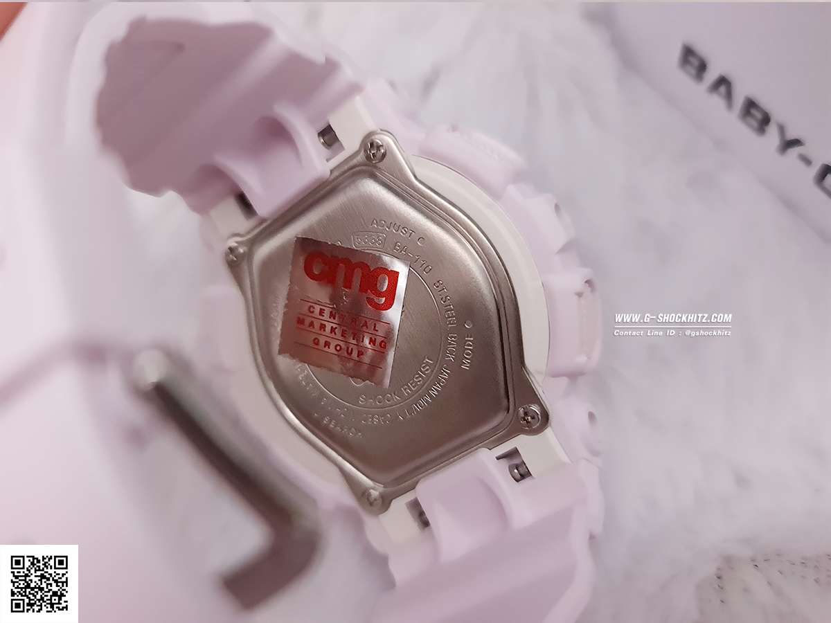 CASIO BABY-G นาฬิกาข้อมือ นาฬิกากันน้ำ นาฬิกาของแท้ ประกันศูนย์ CMG 1 ปี รุ่น BA-110-4A2 นาฬิกาสีชมพู