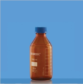 BOROSIL® Reagent Bottle GL45, Amber Color ขวดเก็บตัวอย่างฝาเกลียวชนิดแก้วสีชา