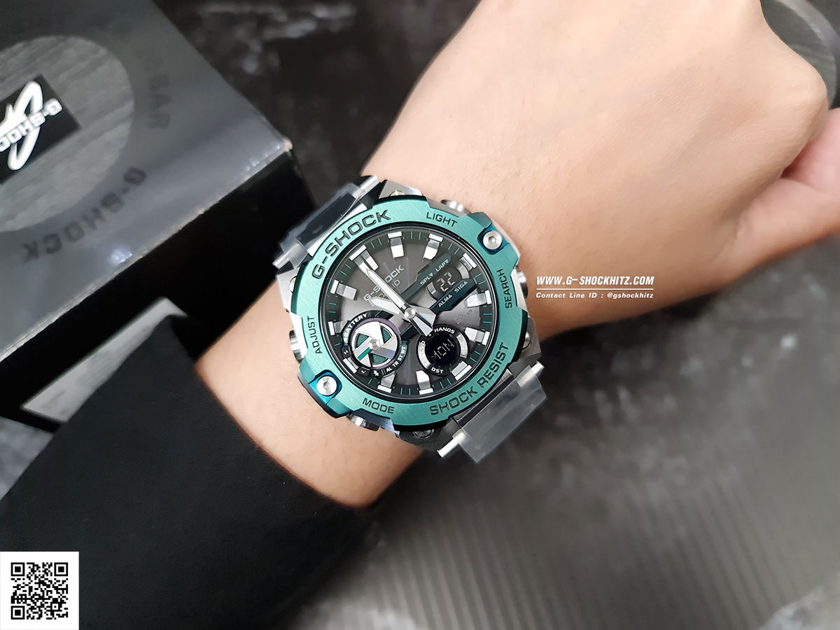 CASIO G-SHOCK นาฬิกาข้อมือ นาฬิกากันน้ำ นาฬิกาของแท้ ประกันศูนย์ CMG 1 ปี รุ่น GST-B400CD-1A3 นาฬิกาสีเงิน
