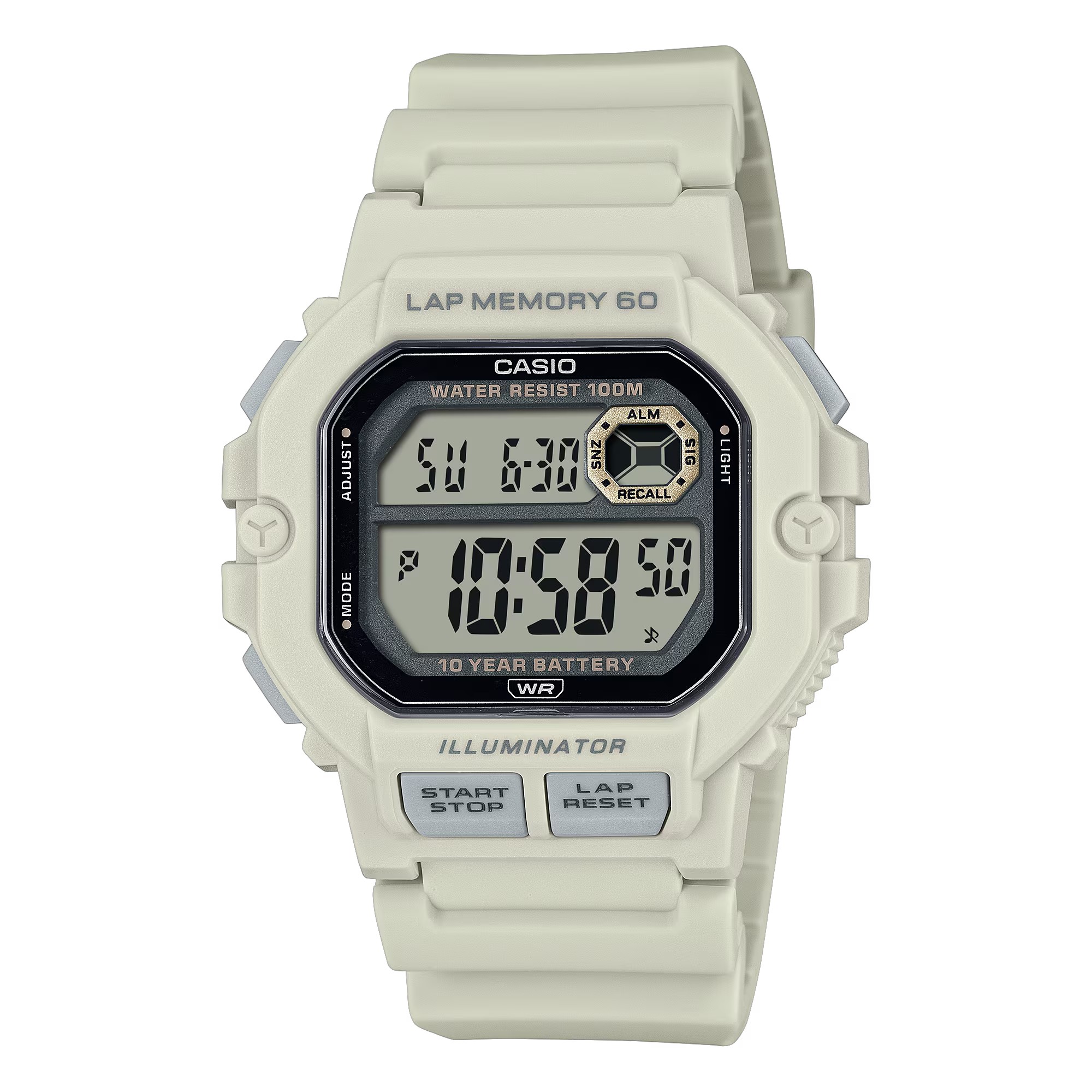 CASIO MID YEAR SALE นาฬิกาคาสิโอ นาฬิกาข้อมือ นาฬิกากันน้ำ นาฬิกาของแท้ ประกันศูนย์ CMG 1 ปี รุ่น WS-1400H-8A นาฬิกาสีเทา