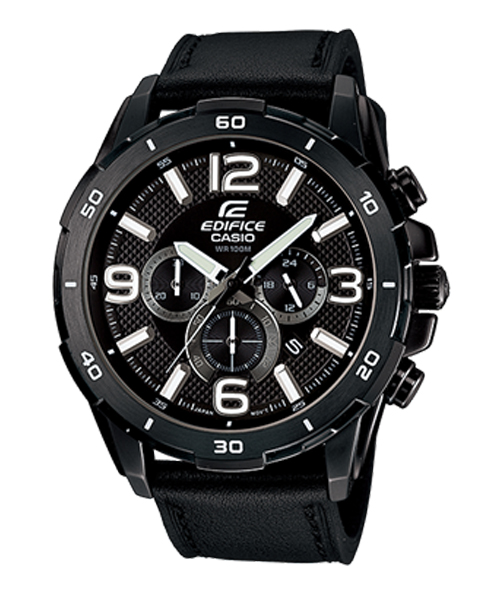 CASIO EDIFICE นาฬิกาข้อมือ นาฬิกากันน้ำ นาฬิกาของแท้ ประกันศูนย์ CMG 1 ปี รุ่น EFR-538L-1A นาฬิกาสีดำ