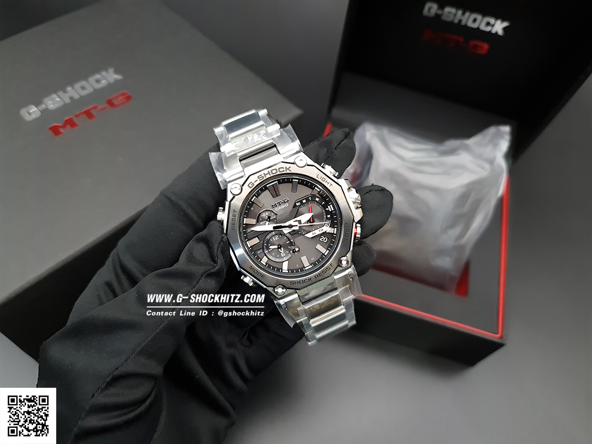 CASIO MID YEAR SALE G-SHOCK นาฬิกาข้อมือ นาฬิกากันน้ำ นาฬิกาของแท้ ประกันศูนย์ CMG 1 ปี รุ่น MTG-B2000D-1A นาฬิกาสีเงิน