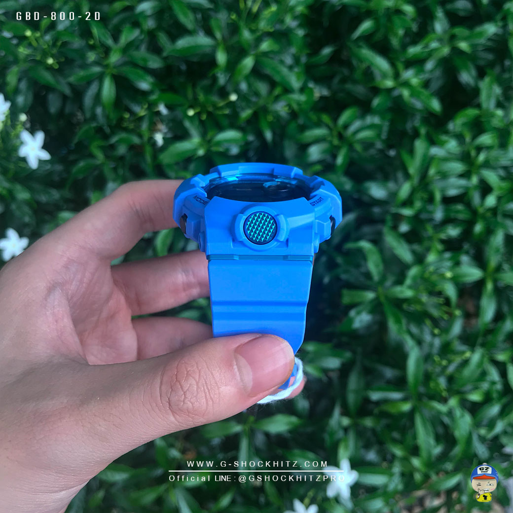 CASIO G-SHOCK นาฬิกาข้อมือ นาฬิกากันน้ำ นาฬิกาของแท้ ประกันศูนย์ CMG 1 ปี รุ่น GBD-800-2 นาฬิกาสีน้ำเงิน