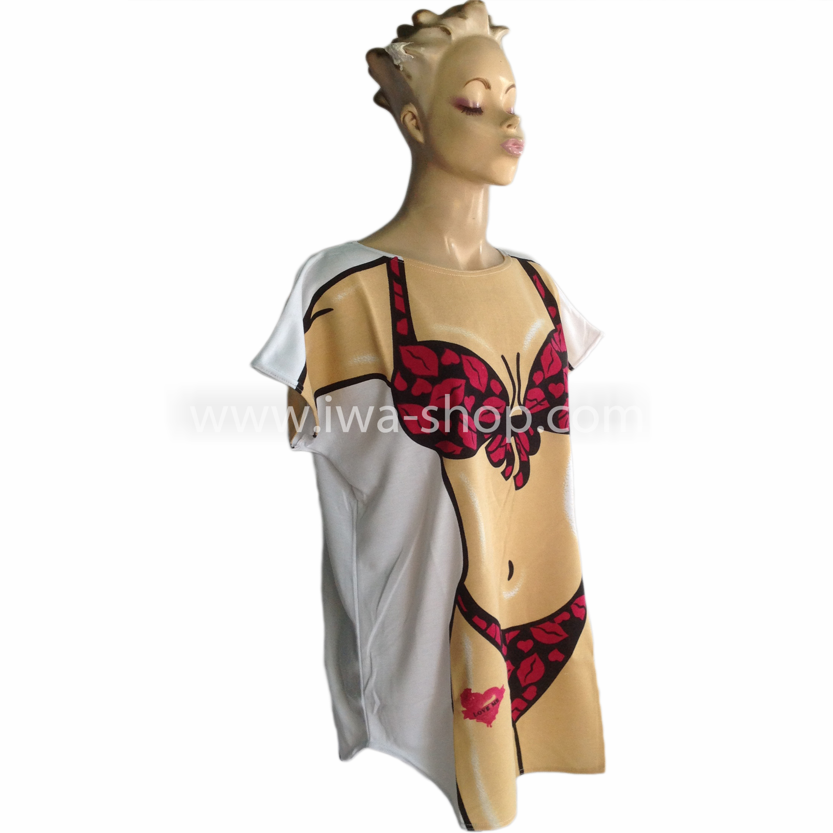 เสื้อลายบิกินี่จูจุ๊บ แดง เสื้อยืดลายบิกินี่ เสื้อสกรีนลายบิกินี่ เสื้อลายชุดว่ายน้ำ เสื้อฮาๆ พิมพ์ลายเซ็กซี่ ชุดเดรสลายบิกินี่ ชุดไปทะเล ชุดเที่ยวทะเล เสื้อผ้าไปทะเล