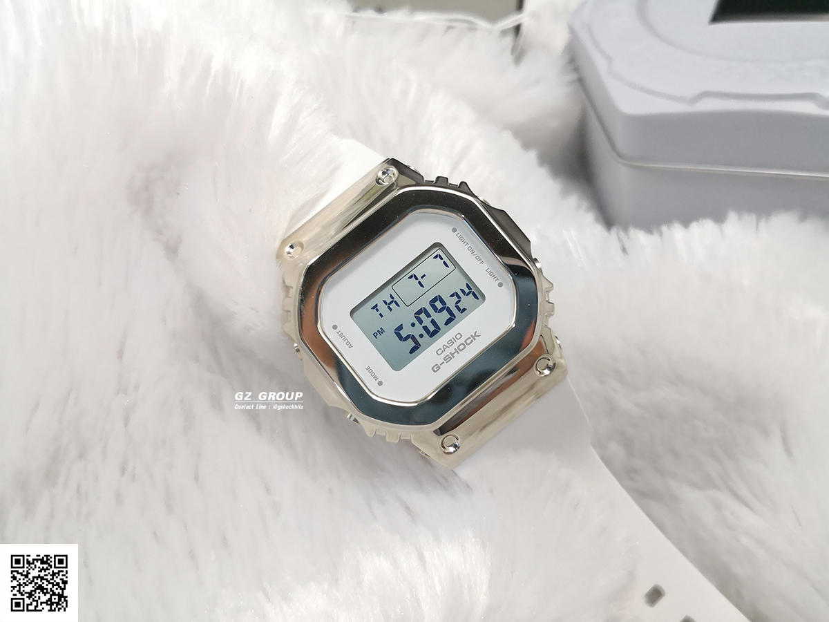 CASIO MID YEAR SALE G-SHOCK พร้อมส่ง นาฬิกาข้อมือ นาฬิกากันน้ำ นาฬิกาของแท้ ประกันศูนย์ CMG 1 ปี รุ่น GM-S5600G-7 นาฬิกาสีเงิน