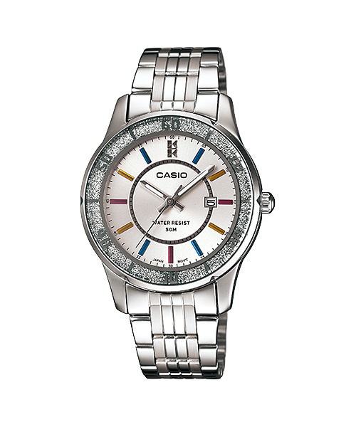 CASIO นาฬิกาคาสิโอ นาฬิกาข้อมือ นาฬิกากันน้ำ นาฬิกาของแท้ ประกันศูนย์ CMG 1 ปี รุ่น LTP-1358D-7A นาฬิกาสีเงิน