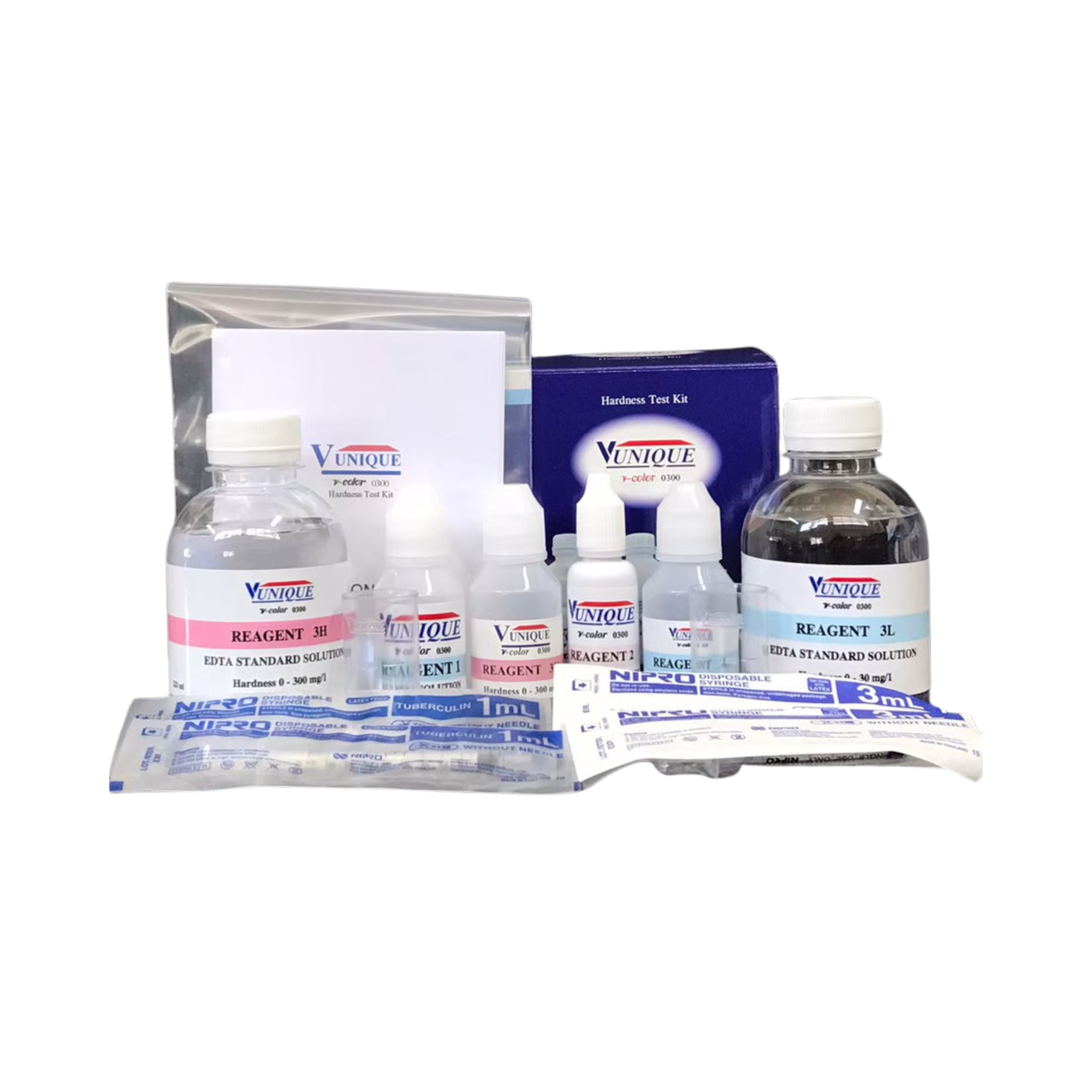 Hardness Test Kit ชุดสอบทดสอบความกระด้างของน้ำ V-COLOR 0300 ยี่ห้อ V-UNIQUE