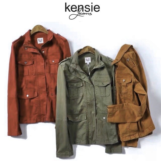 Kensie เสื้อเขียวทหาร เสื้อนอกแนวทหาร แบรนด์ KENSIE งานตัดป้าย) แพทเทินสวย เท่ห์มาก คะ Size S/M/L/XL สำเนา สำเนา สำเนา เขียว