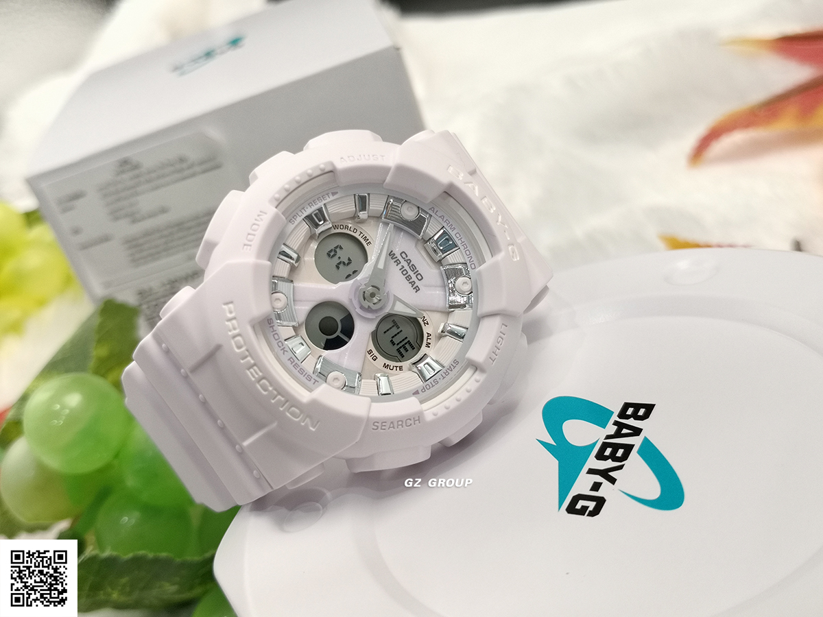 CASIO BABY-G นาฬิกาข้อมือ นาฬิกากันน้ำ นาฬิกาของแท้ ประกันศูนย์ CMG 1 ปี รุ่น BA-130WP-6A นาฬิกาสีม่วง