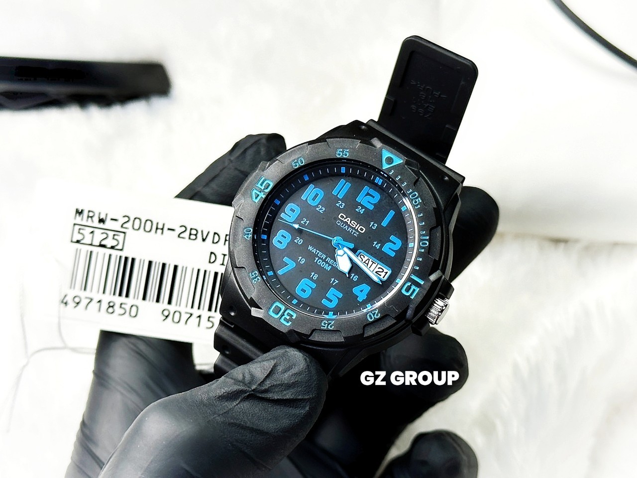 CASIO นาฬิกาคาสิโอ นาฬิกาข้อมือ นาฬิกากันน้ำ นาฬิกาของแท้ ประกันศูนย์ CMG 1 ปี รุ่น MRW-200H-2B นาฬิกาสีดำ