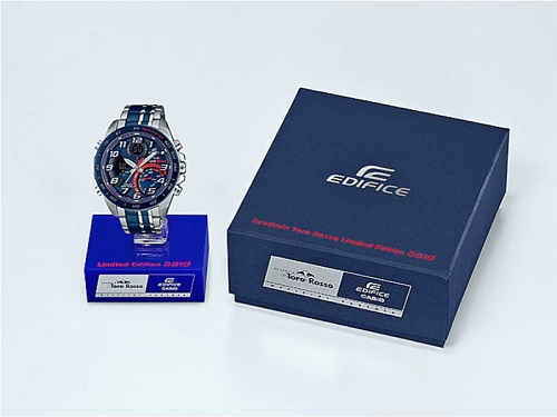 CASIO EDIFICE นาฬิกาข้อมือ นาฬิกากันน้ำ นาฬิกาของแท้ ประกันศูนย์ CMG 1 ปี รุ่น ECB-900TR-2 นาฬิกาสีน้ำเงิน