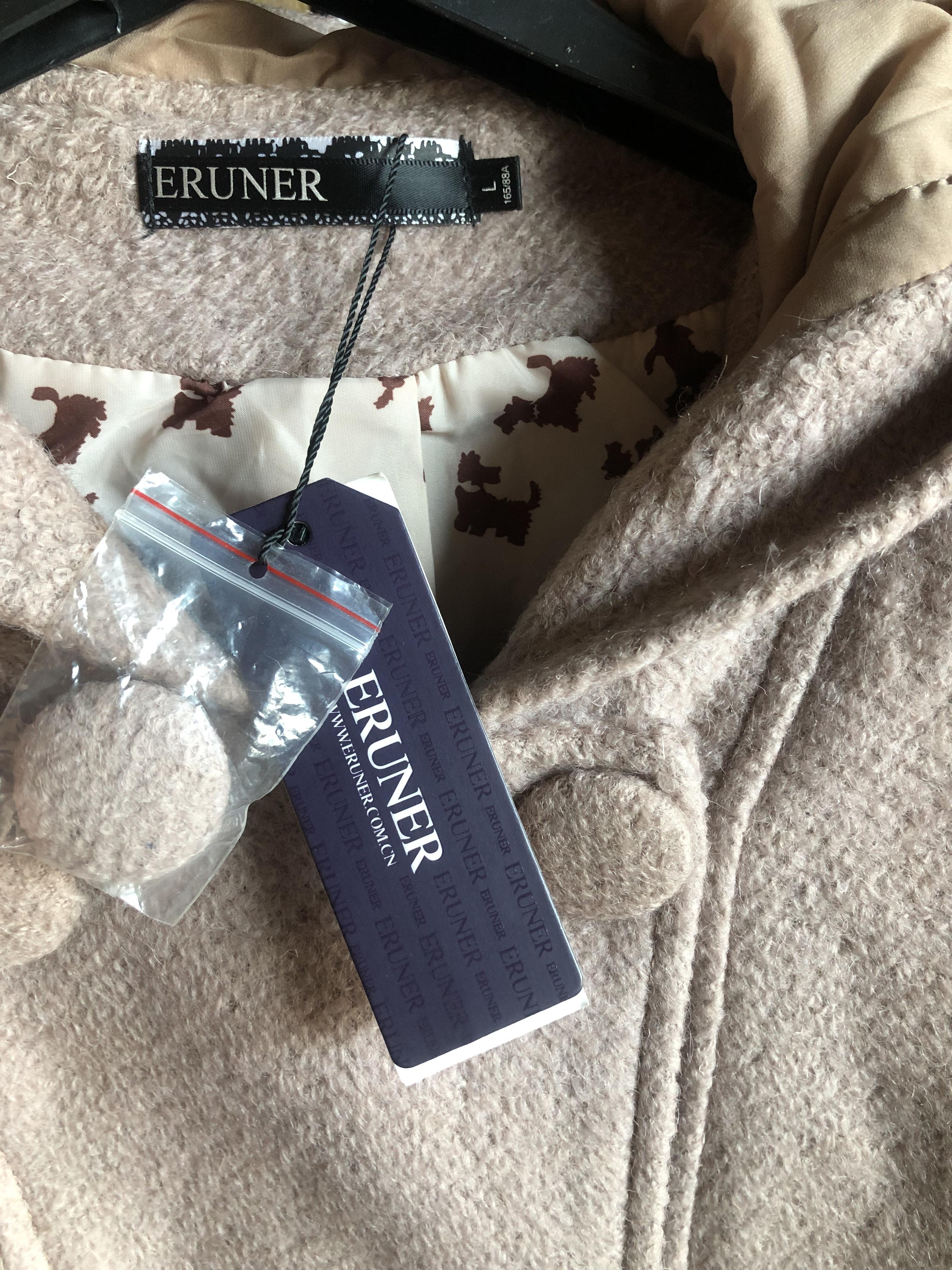 Eruner เสื้อโค้ท เสื้อกันหนาว เนื้อผ้าสักหลาดวูล แบรนด์ ERUNER นู้ด