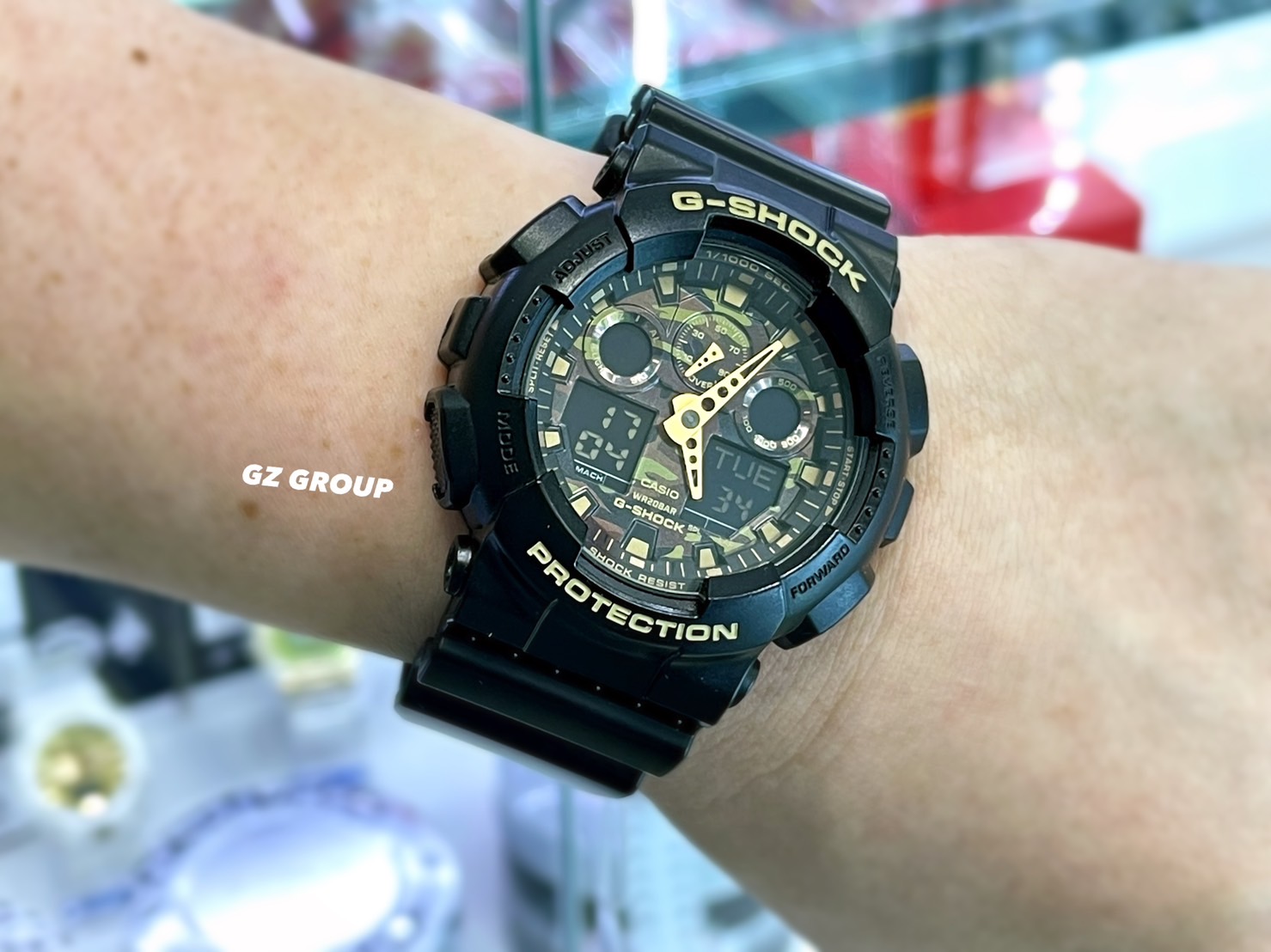 CASIO G-SHOCK นาฬิกาข้อมือ นาฬิกากันน้ำ นาฬิกาของแท้ ประกันศูนย์ CMG 1 ปี รุ่น GA-100CF-1A9 นาฬิกาสีดำ