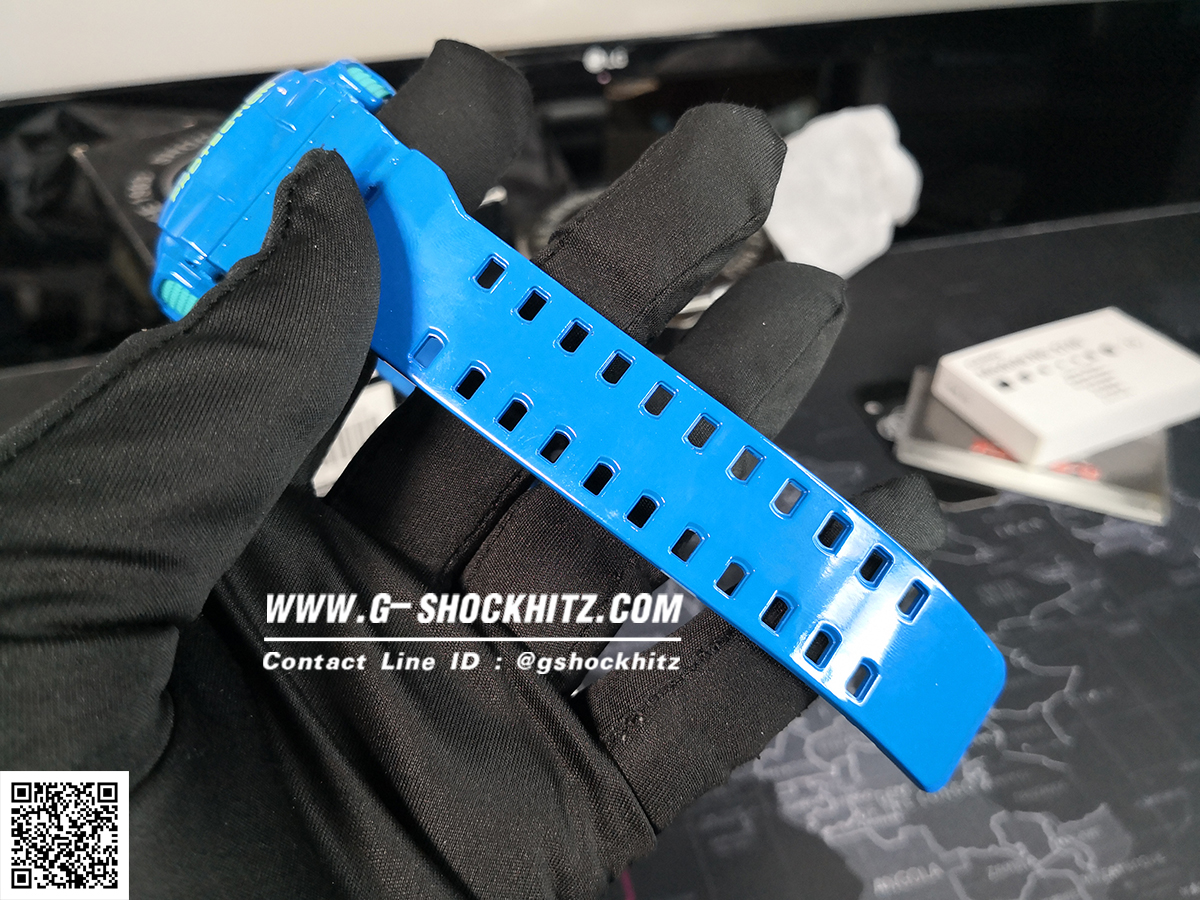 CASIO G-SHOCK นาฬิกาข้อมือ นาฬิกากันน้ำ นาฬิกาของแท้ ประกันศูนย์ CMG 1 ปี รุ่น GA-110HC-2ADR นาฬิกาสีน้้ำเงิน