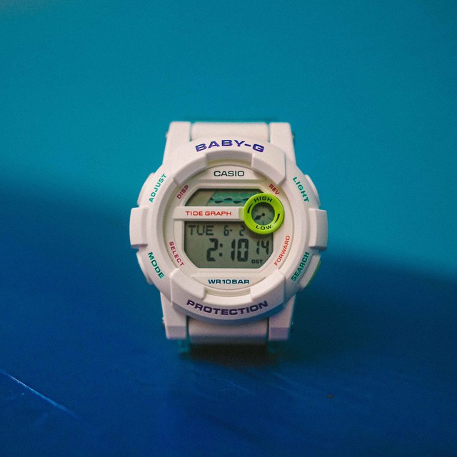 CASIO BABY-G นาฬิกาข้อมือ นาฬิกากันน้ำ นาฬิกาของแท้ ประกันศูนย์ CMG 1 ปี รุ่น BGD-180FB-7D นาฬิกาสีขาว