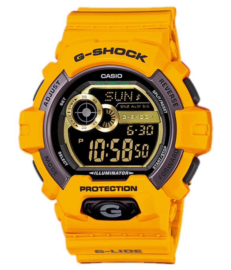 CASIO G-SHOCK นาฬิกาข้อมือ นาฬิกากันน้ำ นาฬิกาของแท้ ประกันศูนย์ CMG 1 ปี รุ่น GLS-8900-9 นาฬิกาสีเหลือง