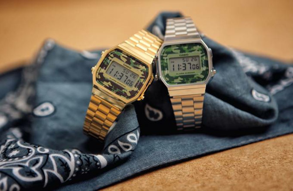 CASIO นาฬิกาคาสิโอ นาฬิกาข้อมือ นาฬิกากันน้ำ นาฬิกาของแท้ ประกันศูนย์ CMG 1 ปี รุ่น A-168WEGC-3A นาฬิกาสีทอง