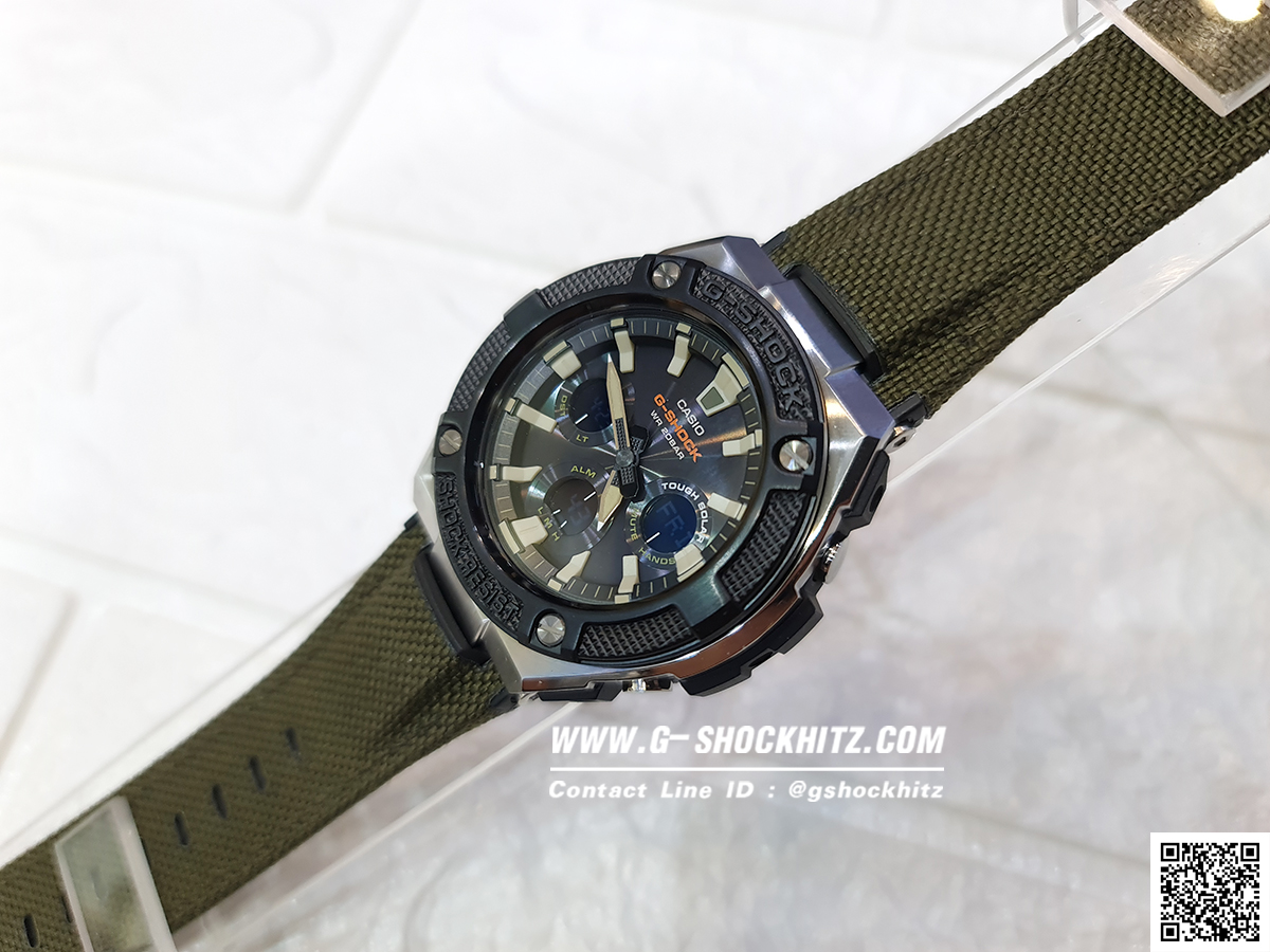 CASIO G-SHOCK นาฬิกาข้อมือ นาฬิกากันน้ำ นาฬิกาของแท้ ประกันศูนย์ CMG 1 ปี รุ่น GST-S330AC-3A นาฬิกาสีดำ
