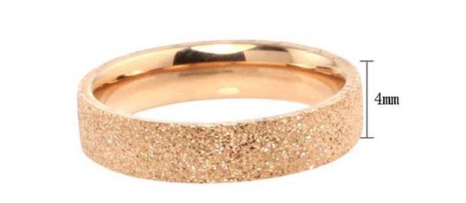แหวนผู้หญิง สี rose gold แหวนเรียบ พ่นทราย แบบสวย ใส่ทำงาน เรียน ได้ทุกโอกาส 118179