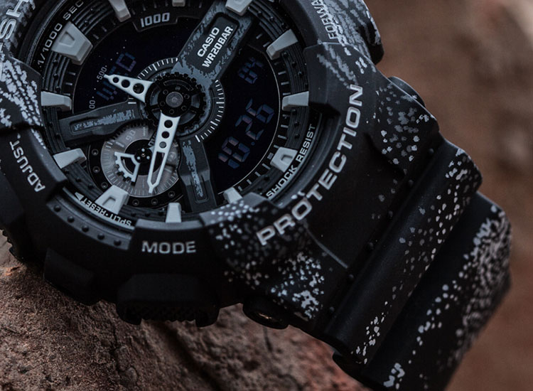 CASIO G-SHOCK นาฬิกาข้อมือ นาฬิกากันน้ำ นาฬิกาของแท้ ประกันศูนย์ CMG 1 ปี รุ่น GA-110TX-1A นาฬิกาสีดำ