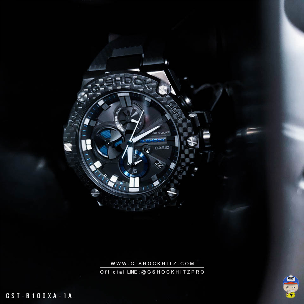 CASIO MID YEAR SALE G-SHOCK พร้อมส่ง นาฬิกาข้อมือ นาฬิกากันน้ำ นาฬิกาของแท้ ประกันศูนย์ CMG 1 ปี รุ่น GST-B100XA-1A นาฬิกาสีดำ