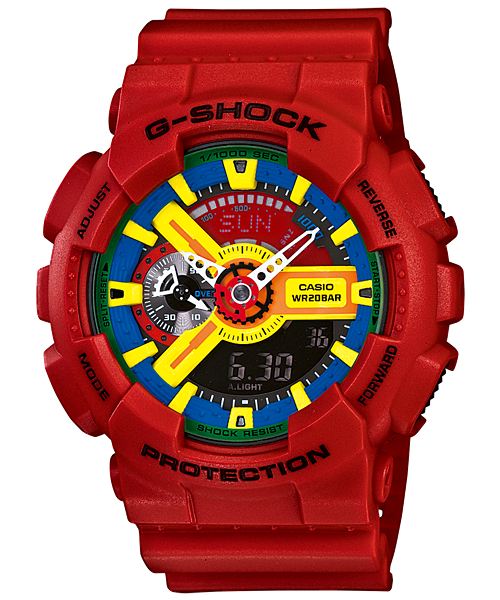 CASIO G-SHOCK นาฬิกาข้อมือ นาฬิกากันน้ำ นาฬิกาของแท้ ประกันศูนย์ CMG 1 ปี รุ่น GA-110FC-1A นาฬิกาสีแดง