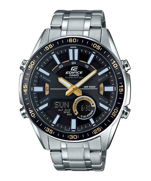 CASIO EDIFICE นาฬิกาข้อมือ นาฬิกากันน้ำ นาฬิกาของแท้ ประกันศูนย์ CMG 1 ปี รุ่น EFV-C100D-1B นาฬิกาสีเงิน