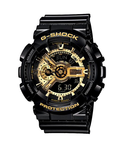 CASIO G-SHOCK นาฬิกาข้อมือ นาฬิกากันน้ำ นาฬิกาของแท้ ประกันศูนย์ CMG 1 ปี รุ่น GA-110GB-1A นาฬิกาสีดำ