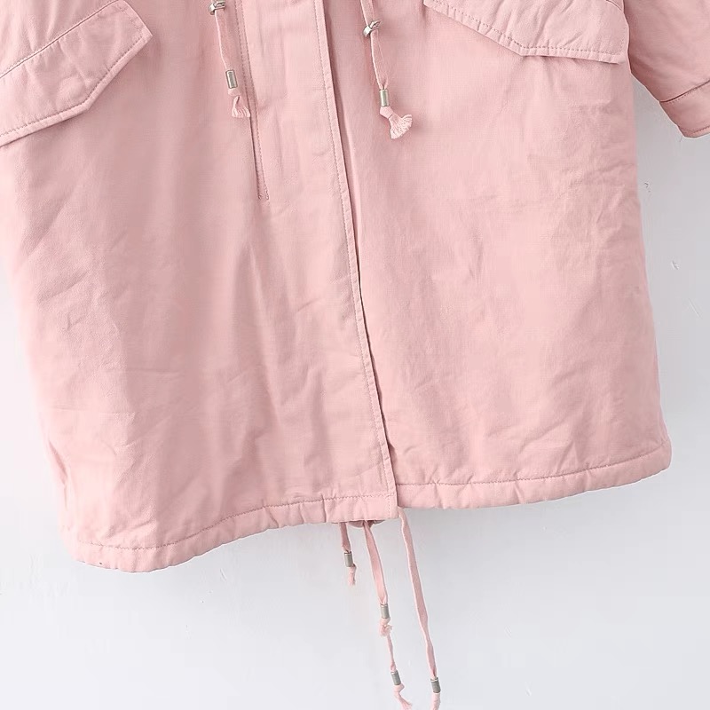 เสื้อโค้ทฮูท BERSHKAกันหนาว Parka สีชมพูอ่อน แต่งขนเฟอร์ ซับขนอุ่นด้านใน (เฟอร์ & ขนอุ่นด้านใน ถอดได้คะ) ดลบได้เลยคะ Size XS/S/M/ L/XL/XXL เขียว