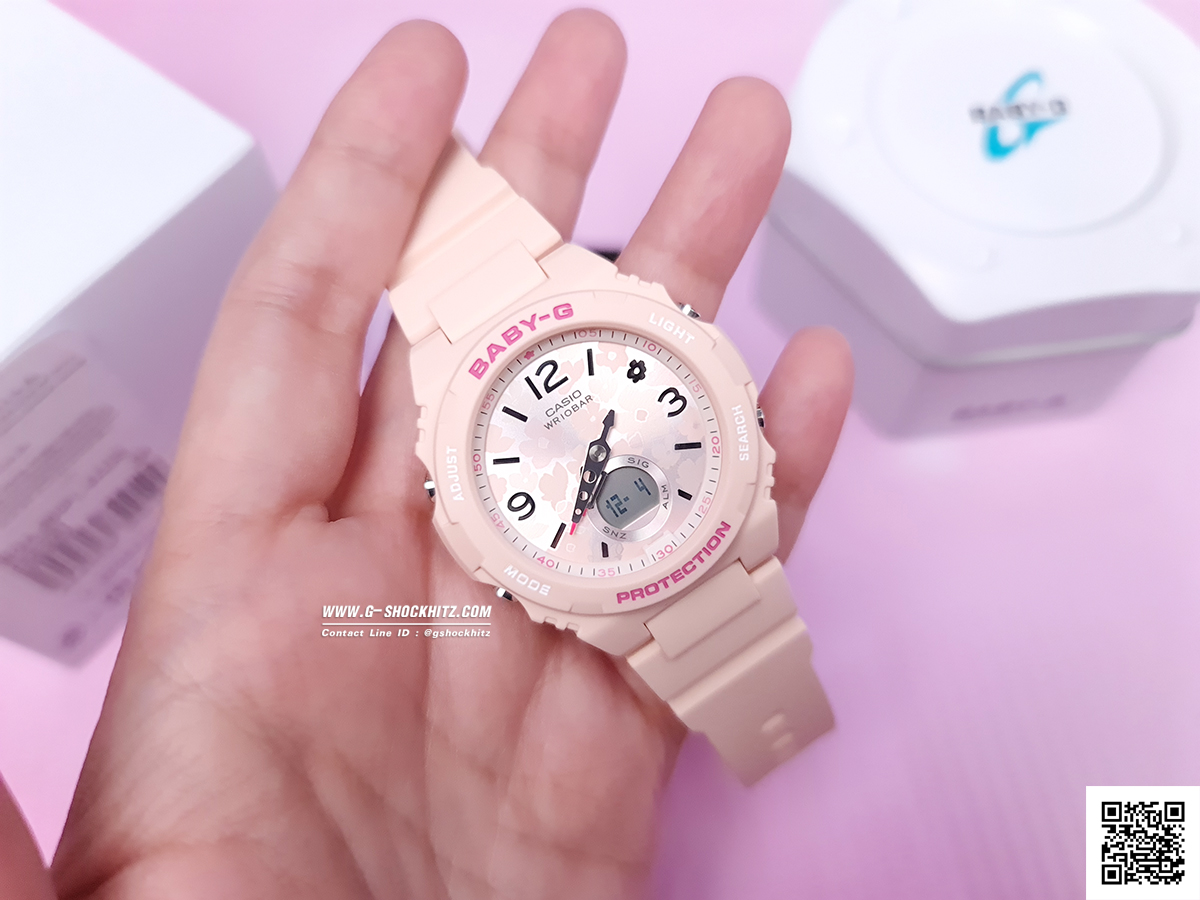CASIO MID YEAR SALE BABY-G พร้อมส่ง นาฬิกาข้อมือ นาฬิกากันน้ำ นาฬิกาของแท้ ประกันศูนย์ CMG 1 ปี รุ่น BGA-260FL-4A นาฬิกาสีส้ม