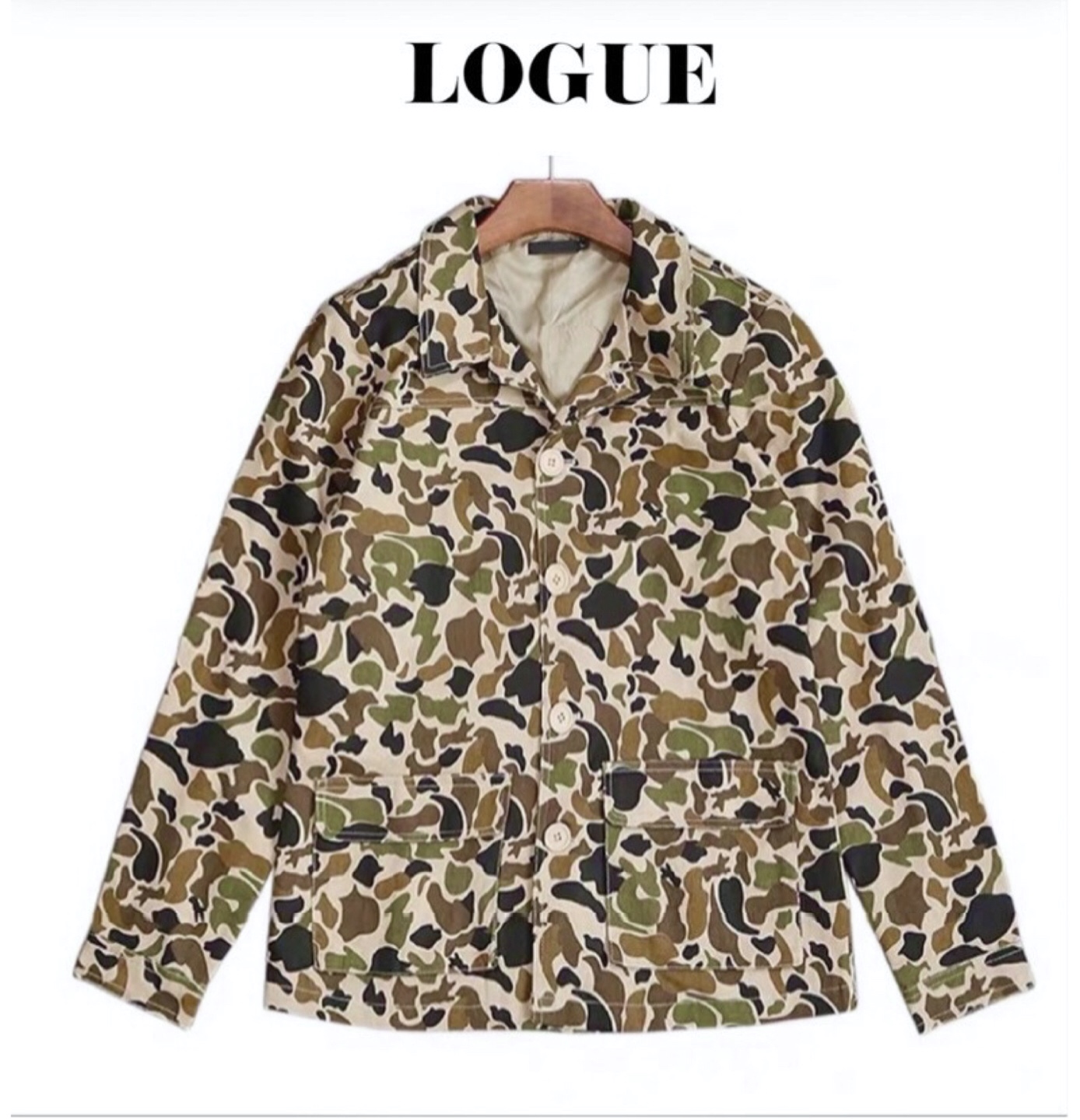 Logue เสื้อคลุมฮู้ด เสื้อนอกลายพรางน้ำตาล เสื้อนอกแนวทหาร แบรนด์ LOGUE เท่ห์มาก คะ Size S/M/L/XL สำเนา สำเนา สำเนา สำเนา สำเนา สำเนา สำเนา ลายพราง