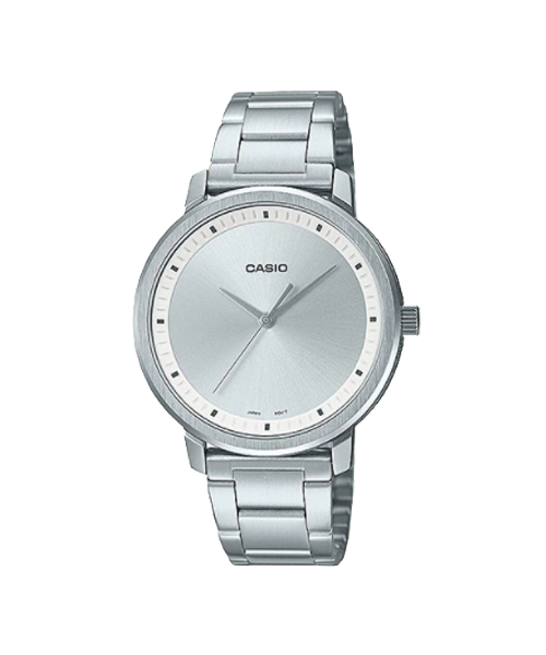 CASIO นาฬิกาคาสิโอ นาฬิกาข้อมือ นาฬิกากันน้ำ นาฬิกาของแท้ ประกันศูนย์ CMG 1 ปี รุ่น LTP-B115D-7E นาฬิกาสีเงิน