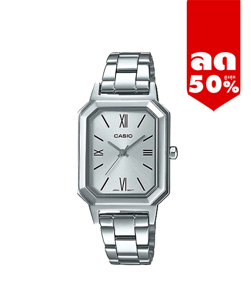 CASIO นาฬิกาคาสิโอ นาฬิกาข้อมือ นาฬิกากันน้ำ นาฬิกาของแท้ ประกันศูนย์ CMG 1 ปี รุ่น LTP-E168D-7B นาฬิกาสีเงิน