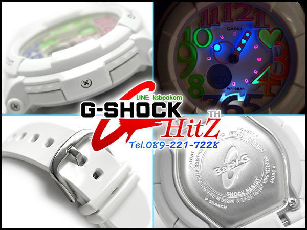 CASIO BABY-G นาฬิกาข้อมือ นาฬิกากันน้ำ นาฬิกาของแท้ ประกันศูนย์ CMG 1 ปี รุ่น BGA-131-7B3 นาฬิกาสีขาว