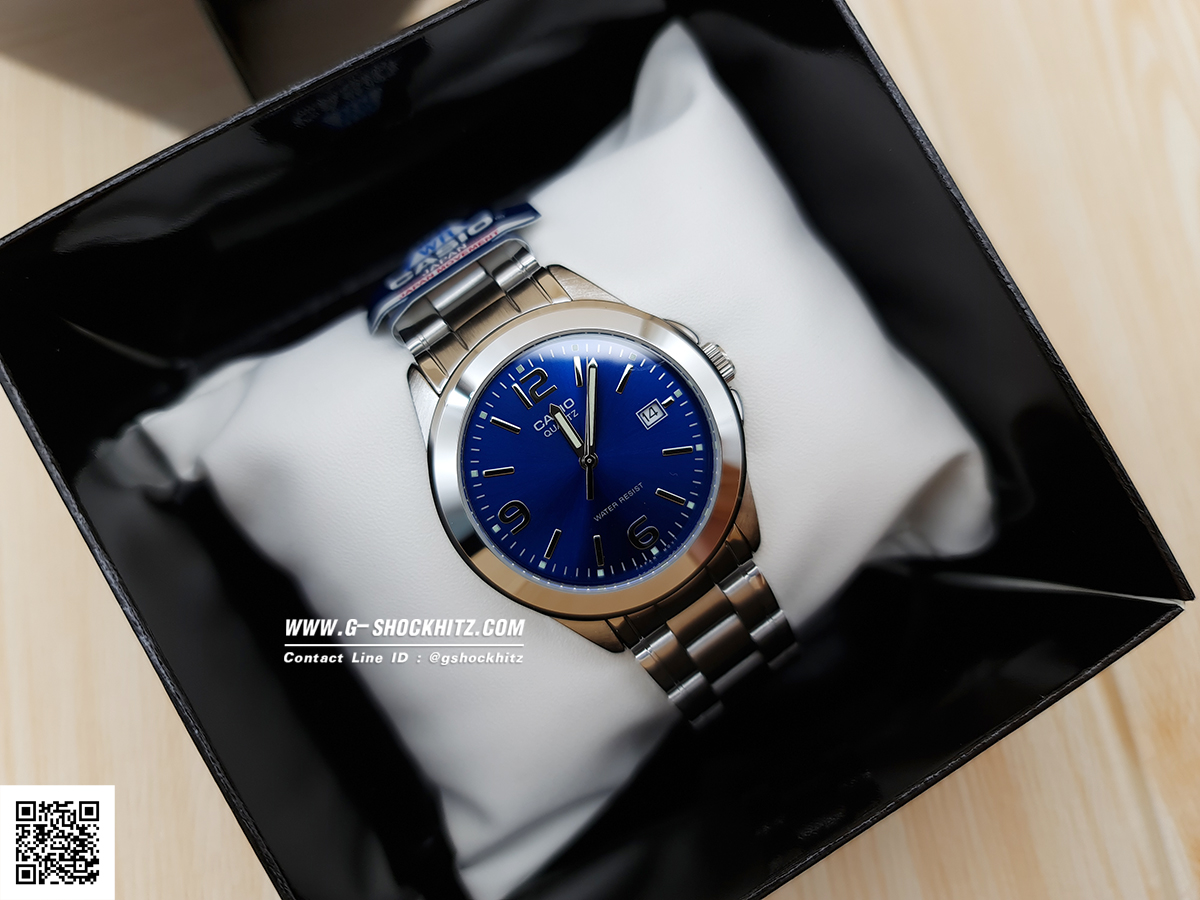 CASIO นาฬิกาคาสิโอ นาฬิกาข้อมือ นาฬิกากันน้ำ นาฬิกาของแท้ ประกันศูนย์ CMG 1 ปี รุ่น MTP-1215A-2A2 นาฬิกาสีเงิน