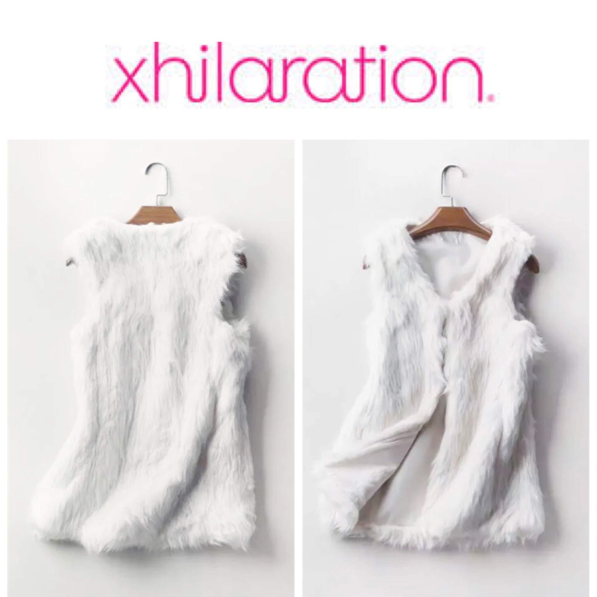 เสื้อกั๊ก กันหนาว แต่งขนอุ่นสีขาว แบรนด์อิตาลี Xhilaration แท้100% เนื้อเนียน นุ่ม น่ารักมากๆคะ Size XS/ S/M/L